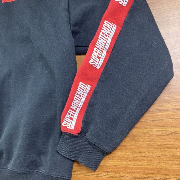 Super Nintendo Entertainment System Black 1/4 Zip Sweatshirt Women's Sz Large - Picture 6 of 7